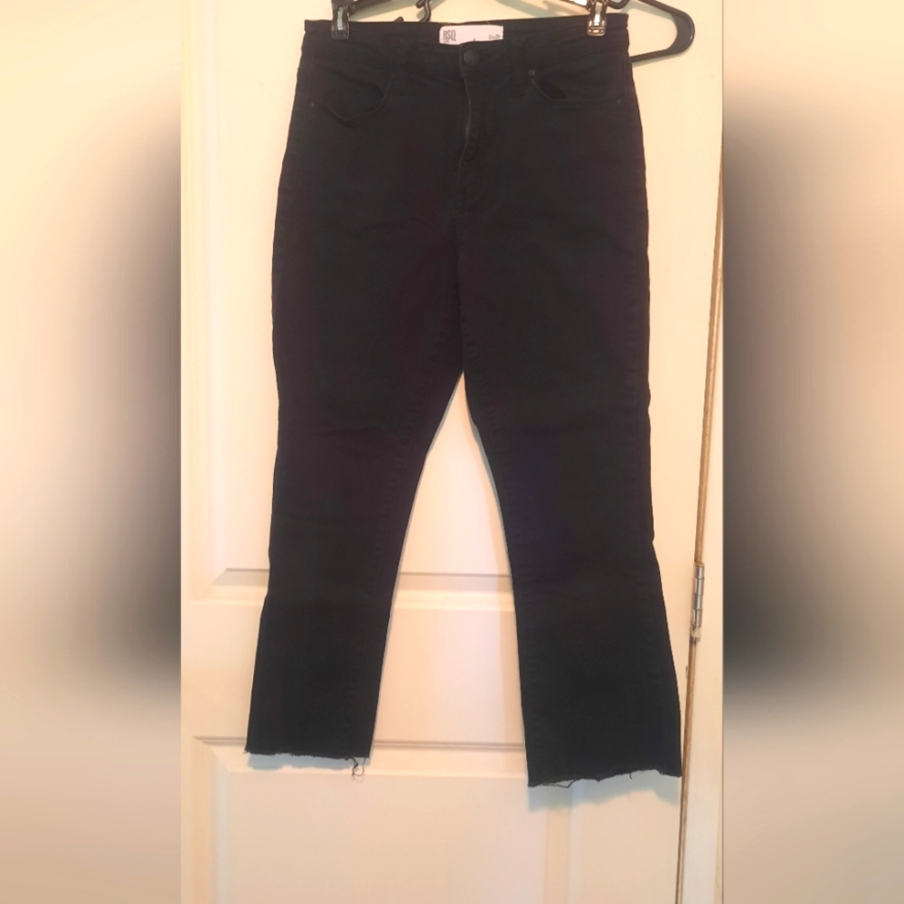Cropped black jeans